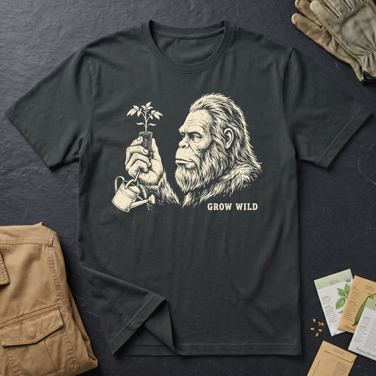 Bigfoot Growing Tomatoes T-Shirt
