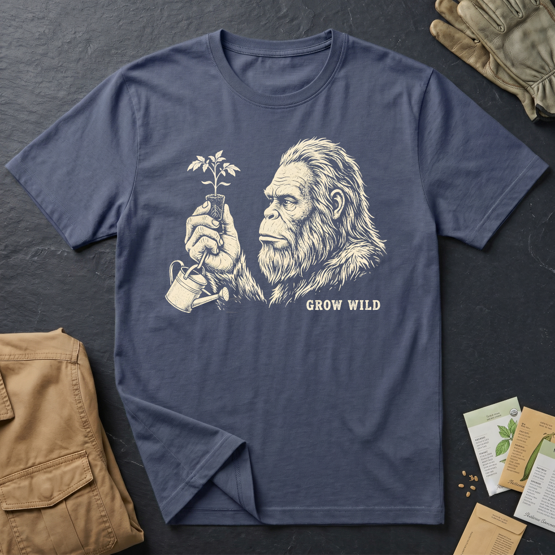 Bigfoot Growing Tomatoes T-Shirt