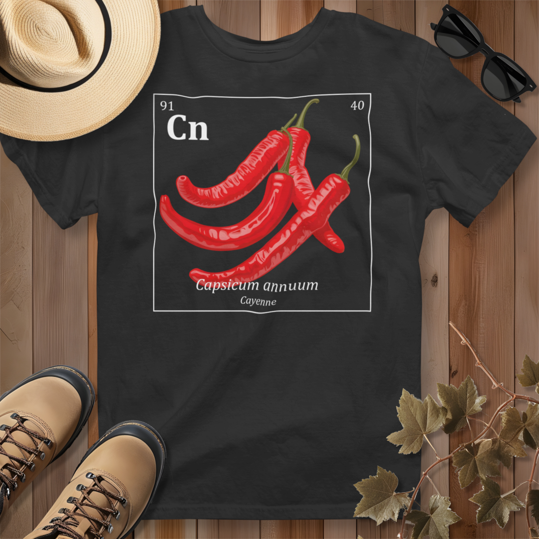 Periodic Table of Vegetables - Cayenne Peppers T-Shirt
