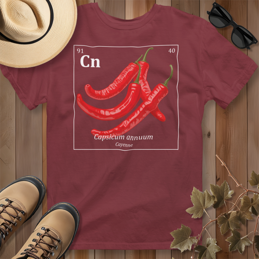 Periodic Table of Vegetables - Cayenne Peppers T-Shirt