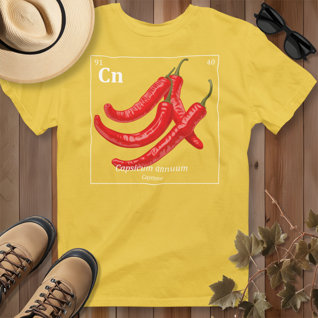 Periodic Table of Vegetables - Cayenne Peppers T-Shirt