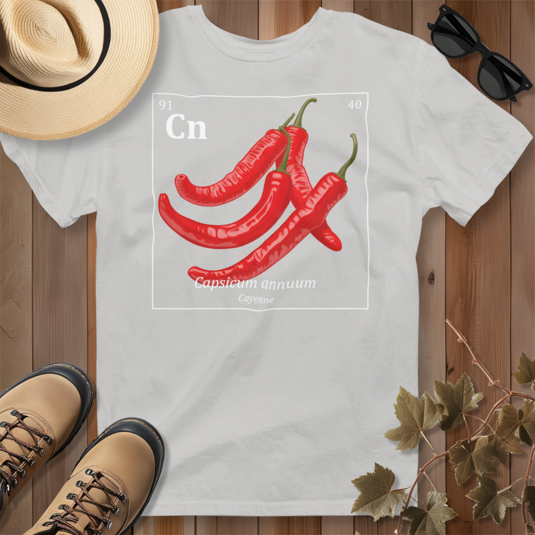 Periodic Table of Vegetables - Cayenne Peppers T-Shirt