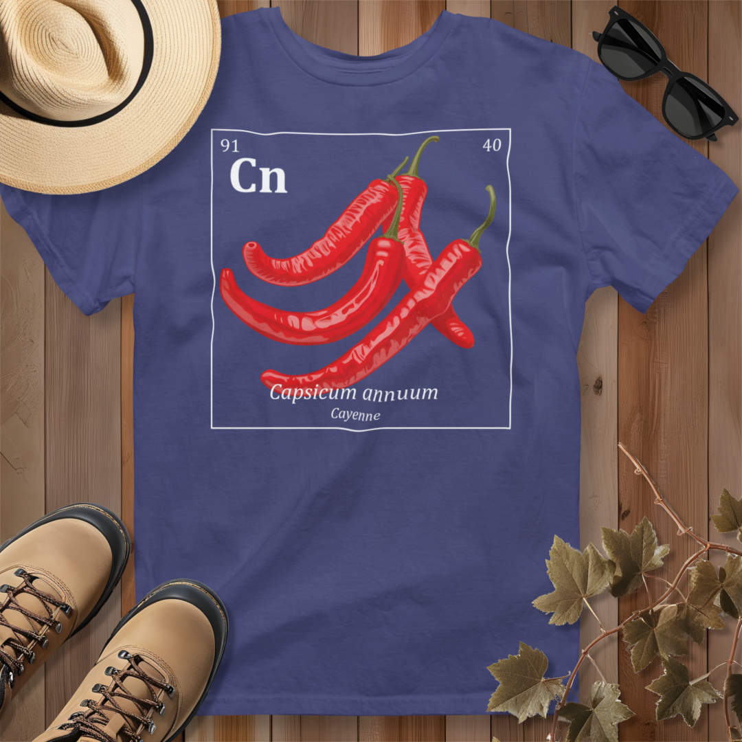 Periodic Table of Vegetables - Cayenne Peppers T-Shirt