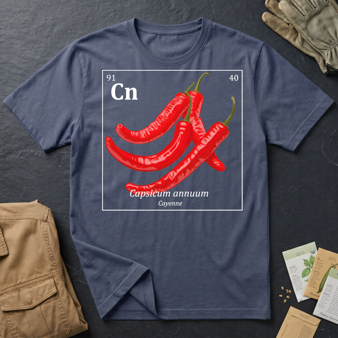 Periodic Table of Vegetables - Cayenne Peppers T-Shirt