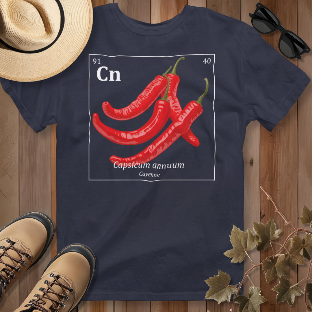 Periodic Table of Vegetables - Cayenne Peppers T-Shirt