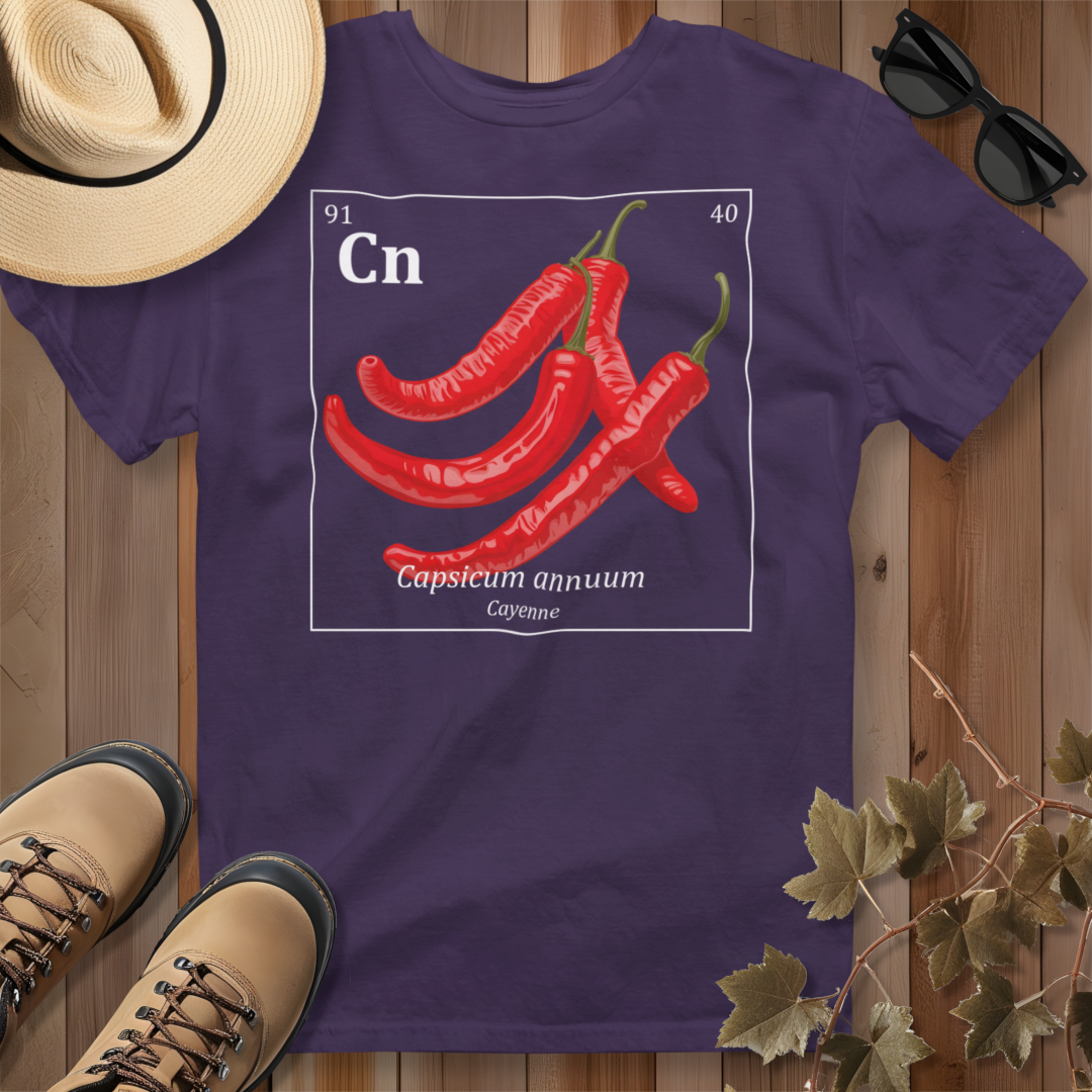 Periodic Table of Vegetables - Cayenne Peppers T-Shirt