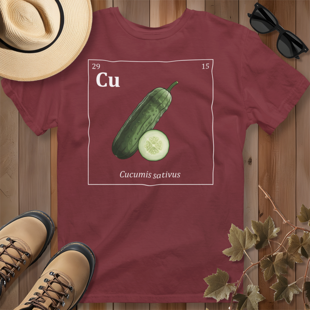 Periodic Table of Vegetables - Cucumber T-Shirt