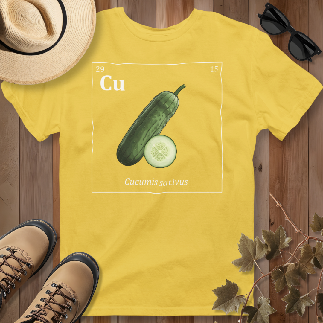 Periodic Table of Vegetables - Cucumber T-Shirt