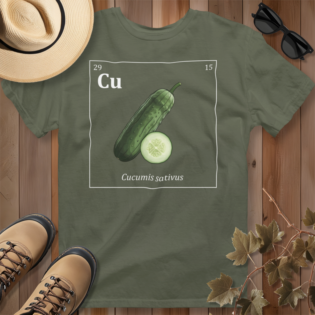 Periodic Table of Vegetables - Cucumber T-Shirt