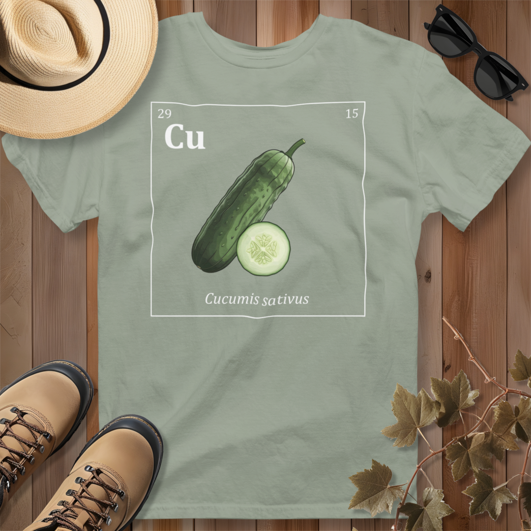 Periodic Table of Vegetables - Cucumber T-Shirt