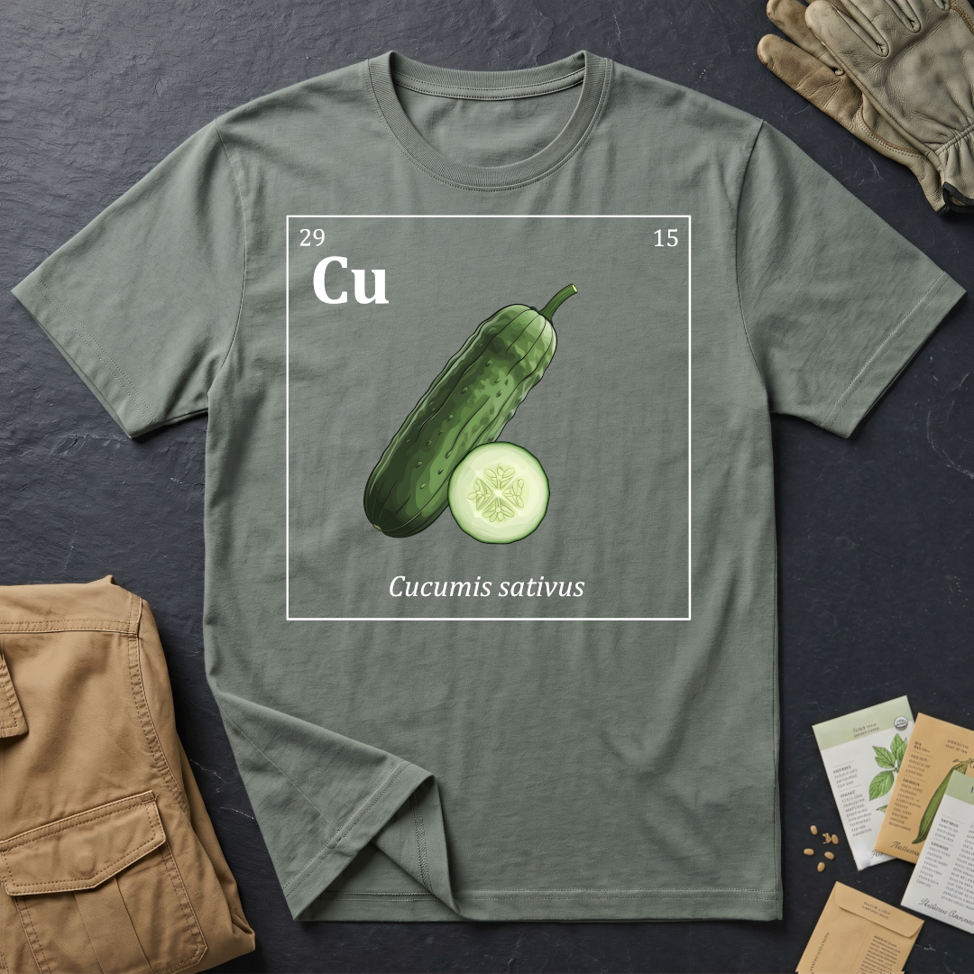 Periodic Table of Vegetables - Cucumber T-Shirt