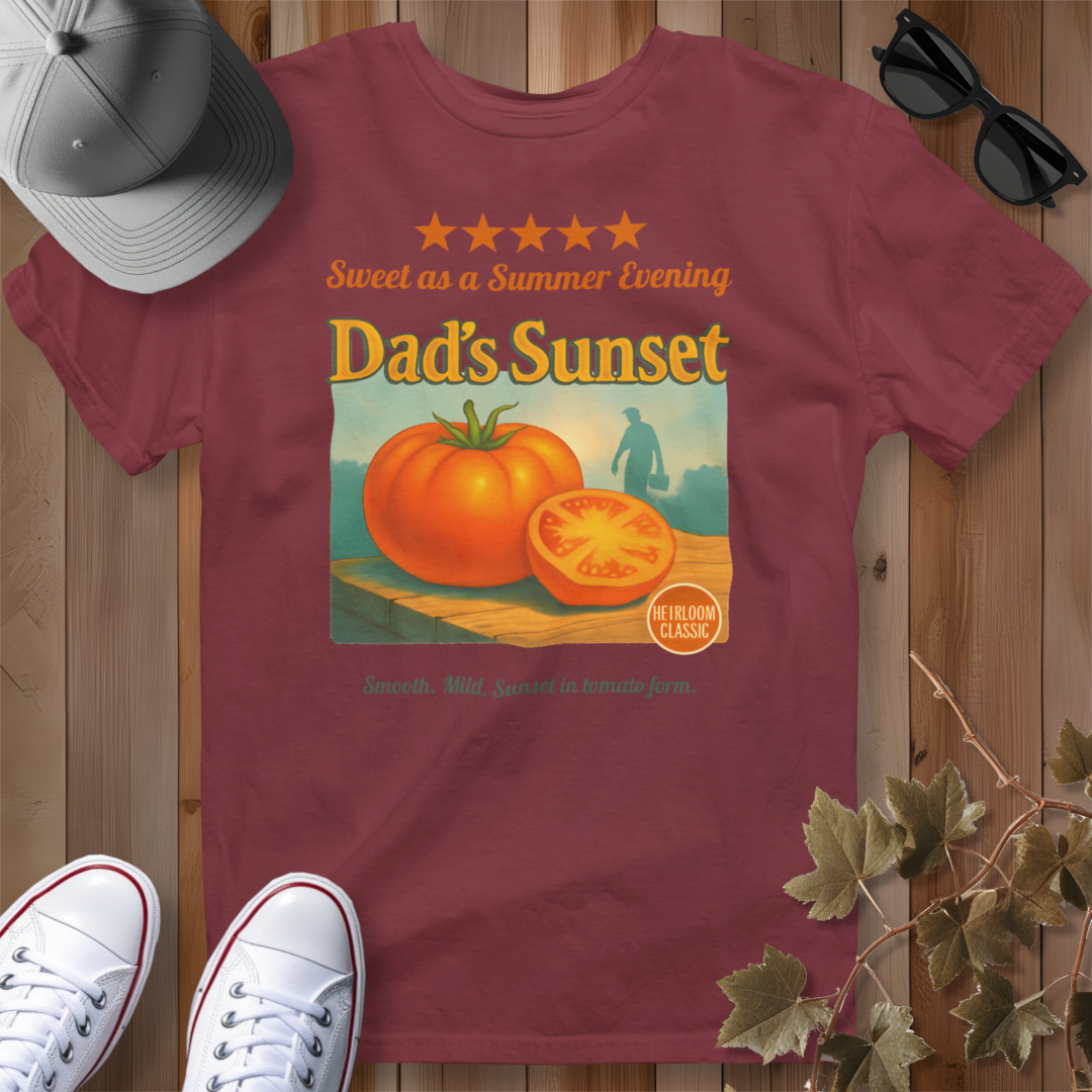 Dad's Sunset Tomato Review 2 T-Shirt