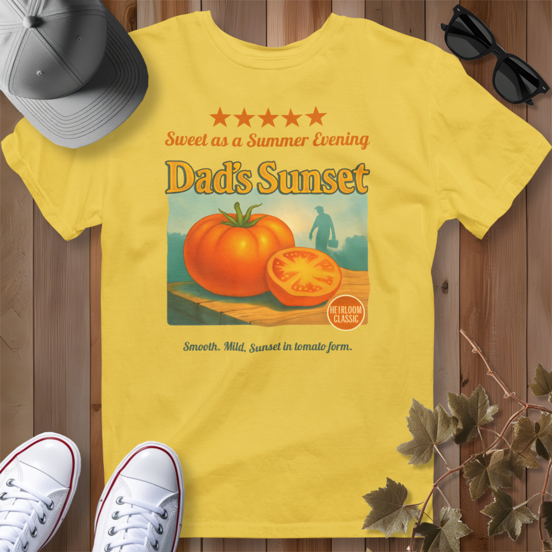 Dad's Sunset Tomato Review 2 T-Shirt