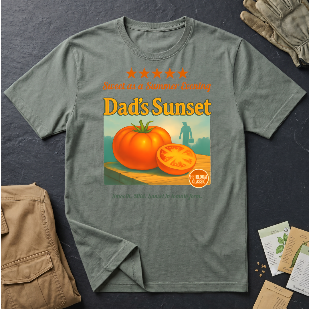 Dad's Sunset Tomato Review 2 T-Shirt