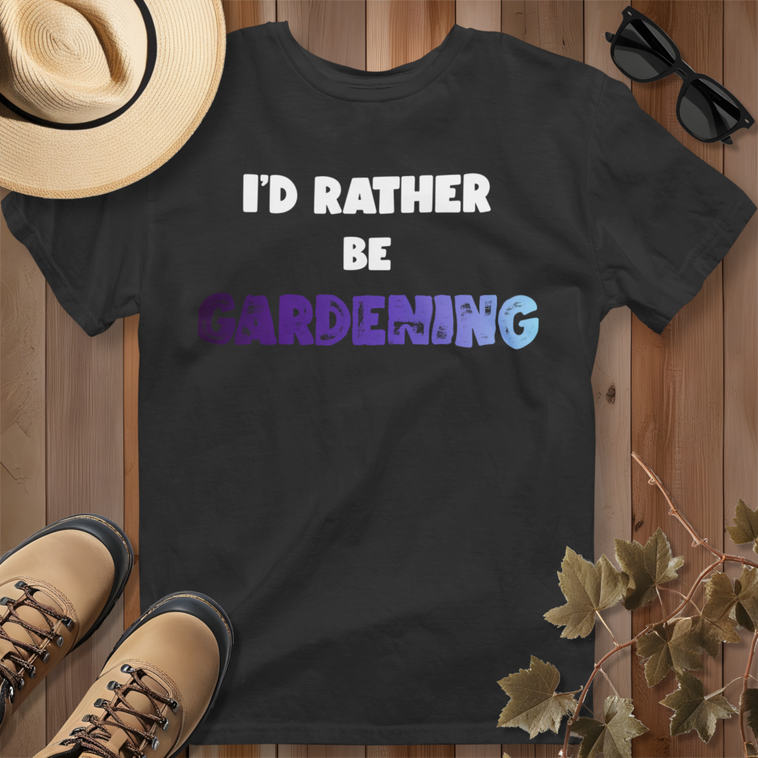 I'd Rather Be Gardening T-Shirt (Purple)