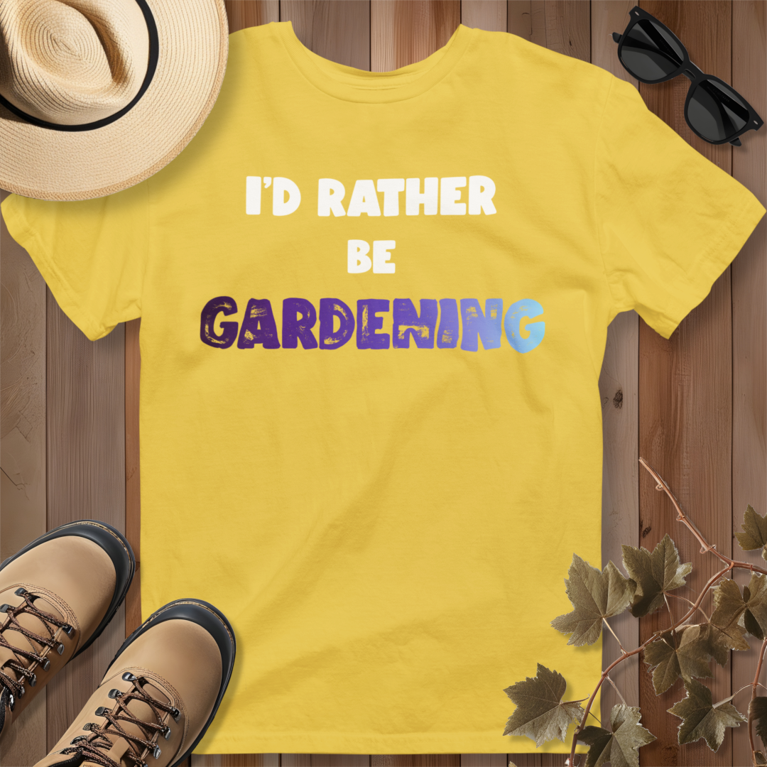 I'd Rather Be Gardening T-Shirt (Purple)
