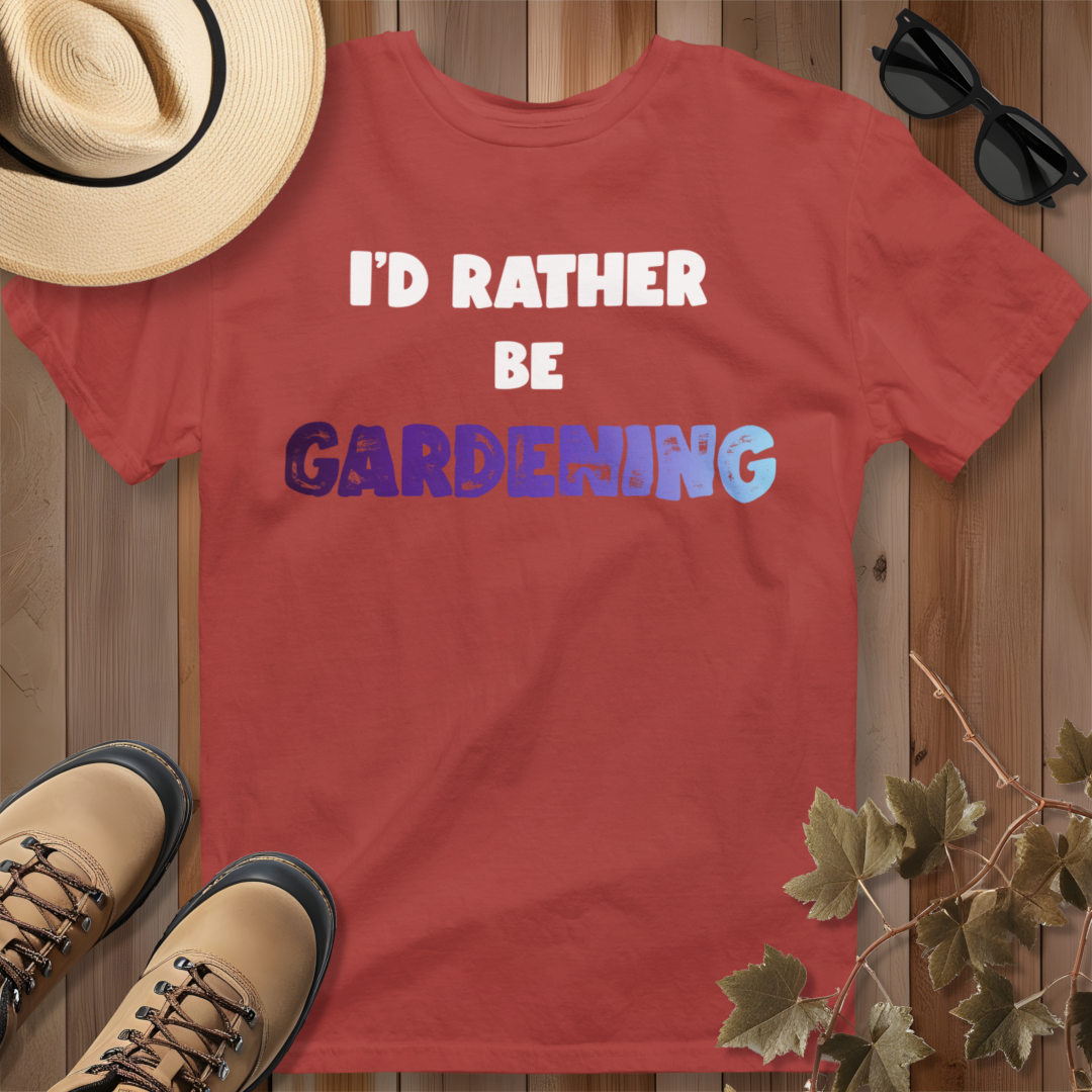 I'd Rather Be Gardening T-Shirt (Purple)