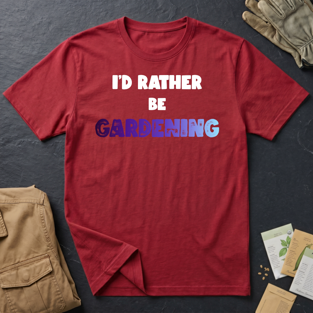 I'd Rather Be Gardening T-Shirt (Purple)