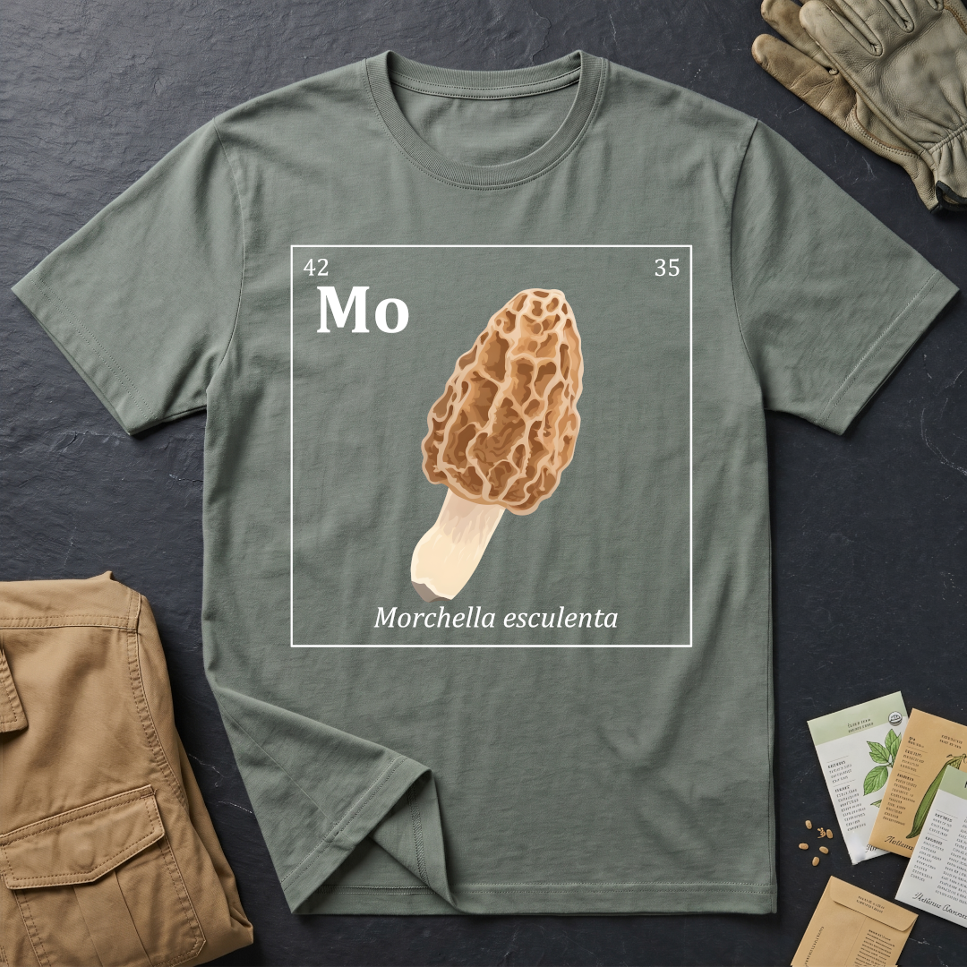 Periodic Table of Vegetables - Morel Mushroom T-Shirt