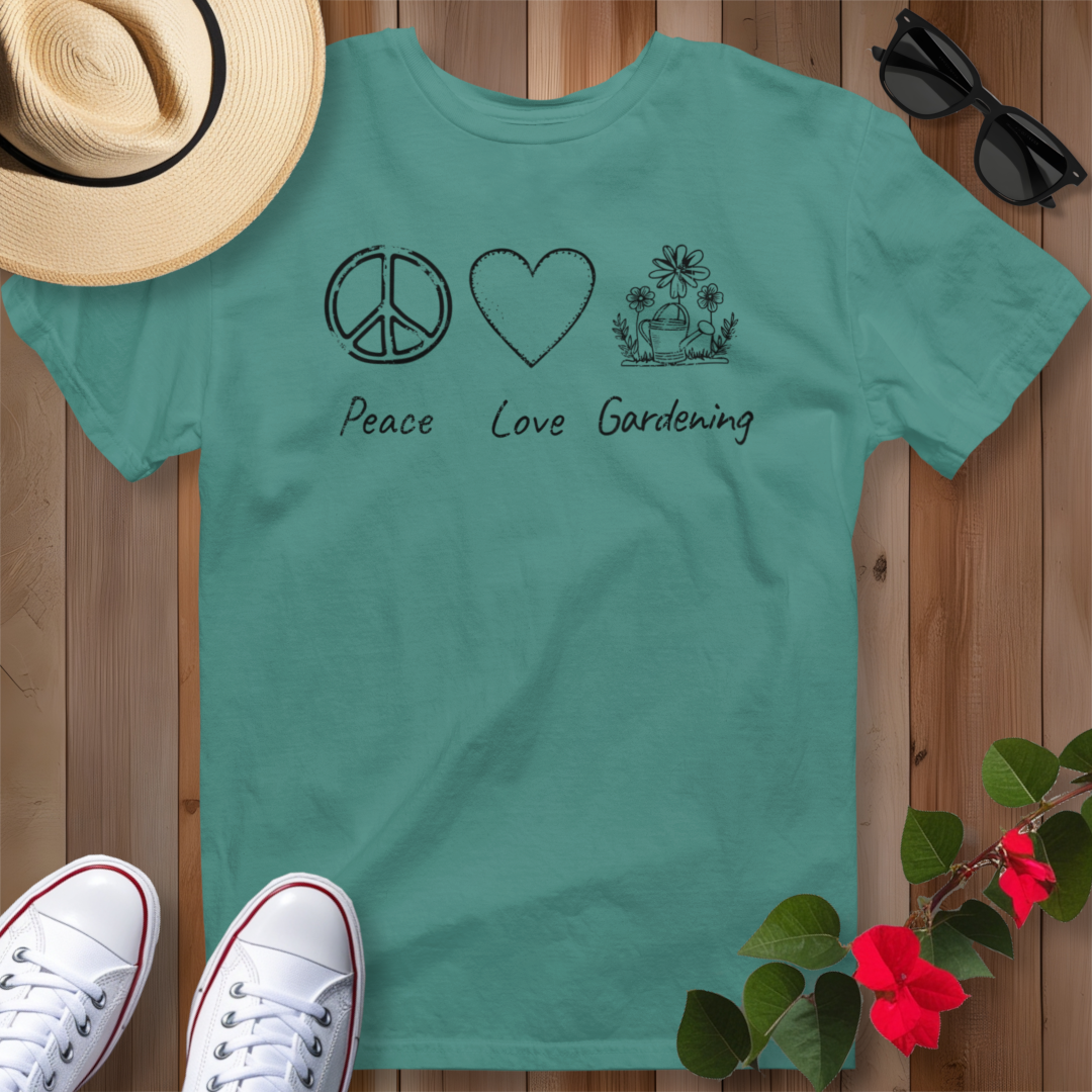 Peace Love Gardening (B) T-Shirt