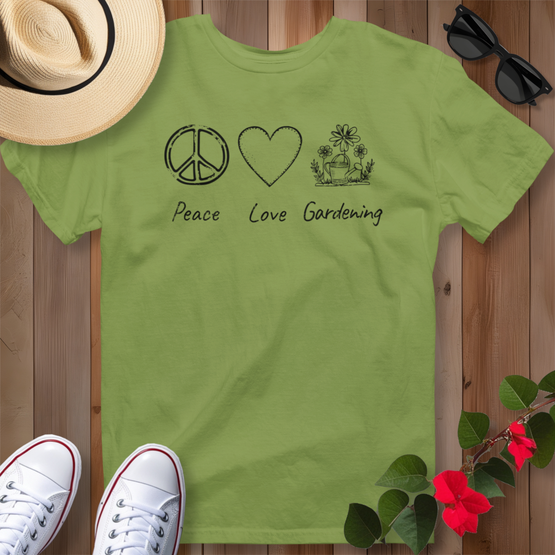 Peace Love Gardening (B) T-Shirt