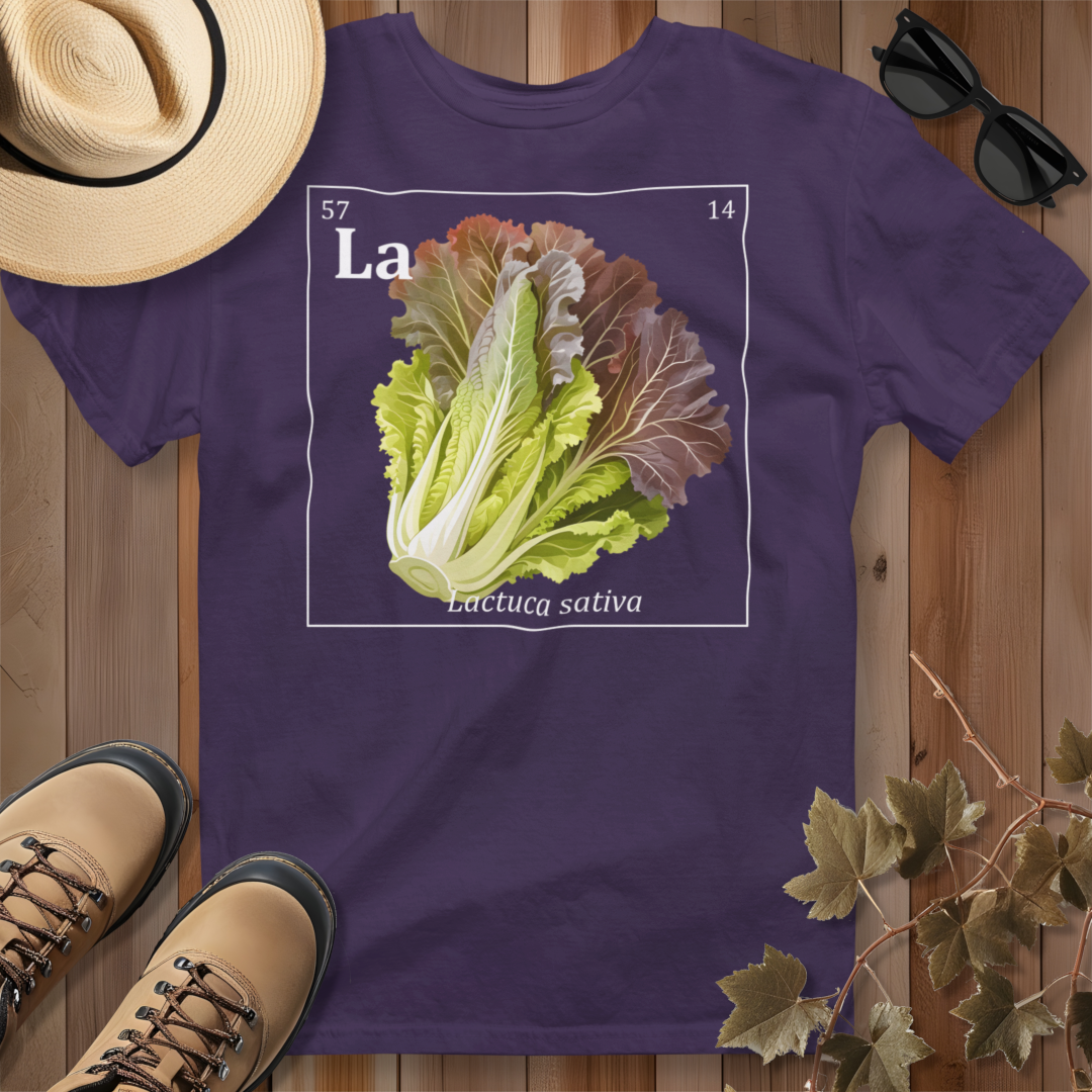 Periodic Table of Vegetables - Red Lettuce T-Shirt