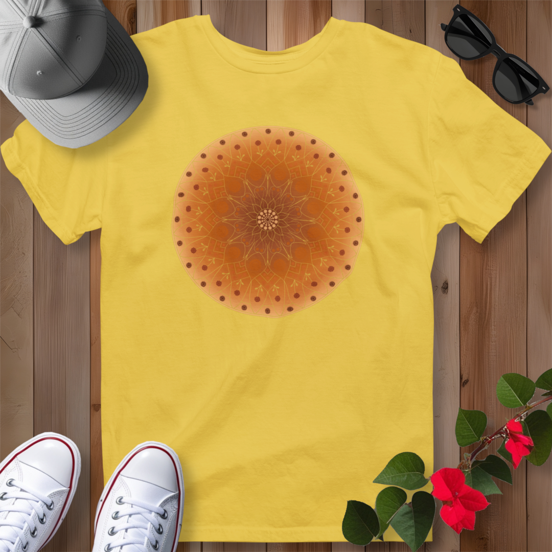 Sunflower Mandala T-Shirt - Orange