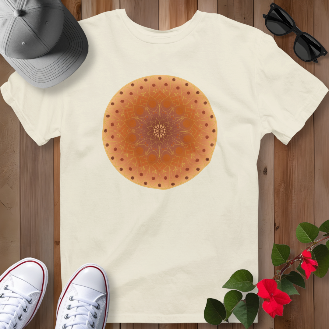 Sunflower Mandala T-Shirt - Orange