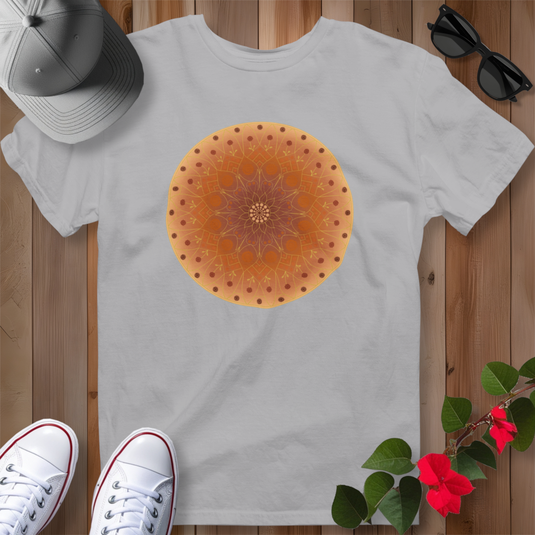 Sunflower Mandala T-Shirt - Orange