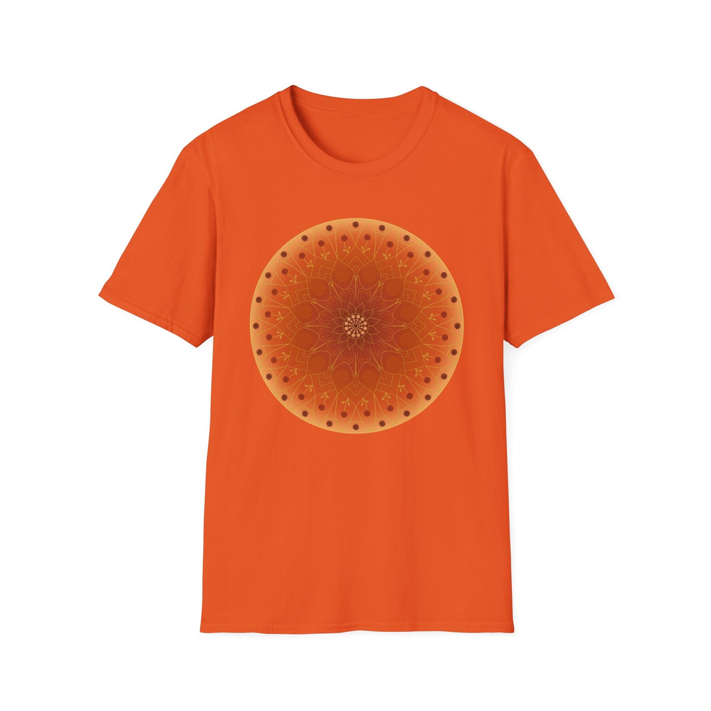 Sunflower Mandala T-Shirt - Orange