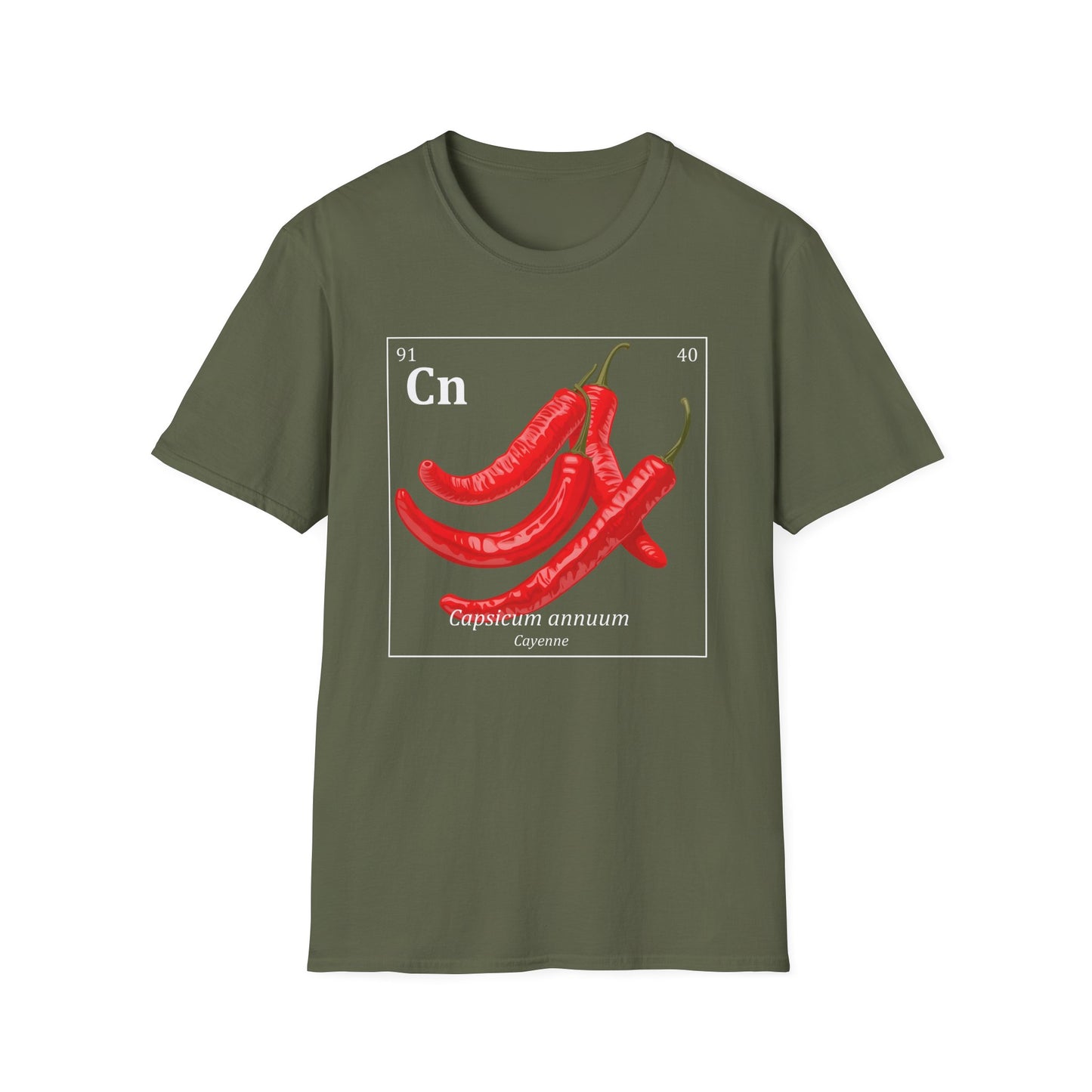 Periodic Table of Vegetables - Cayenne Peppers T-Shirt