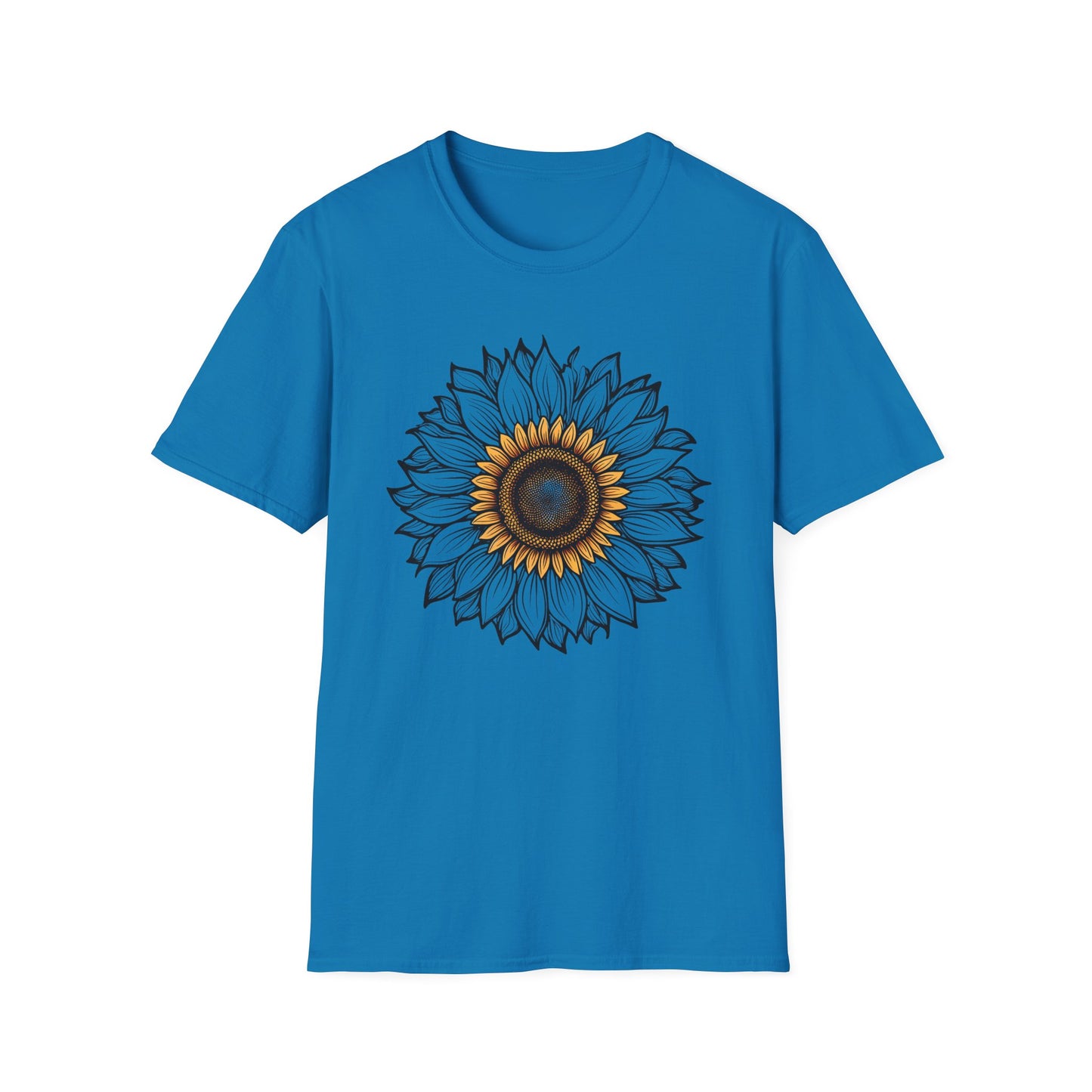 Sunflower Line Art T-Shirt