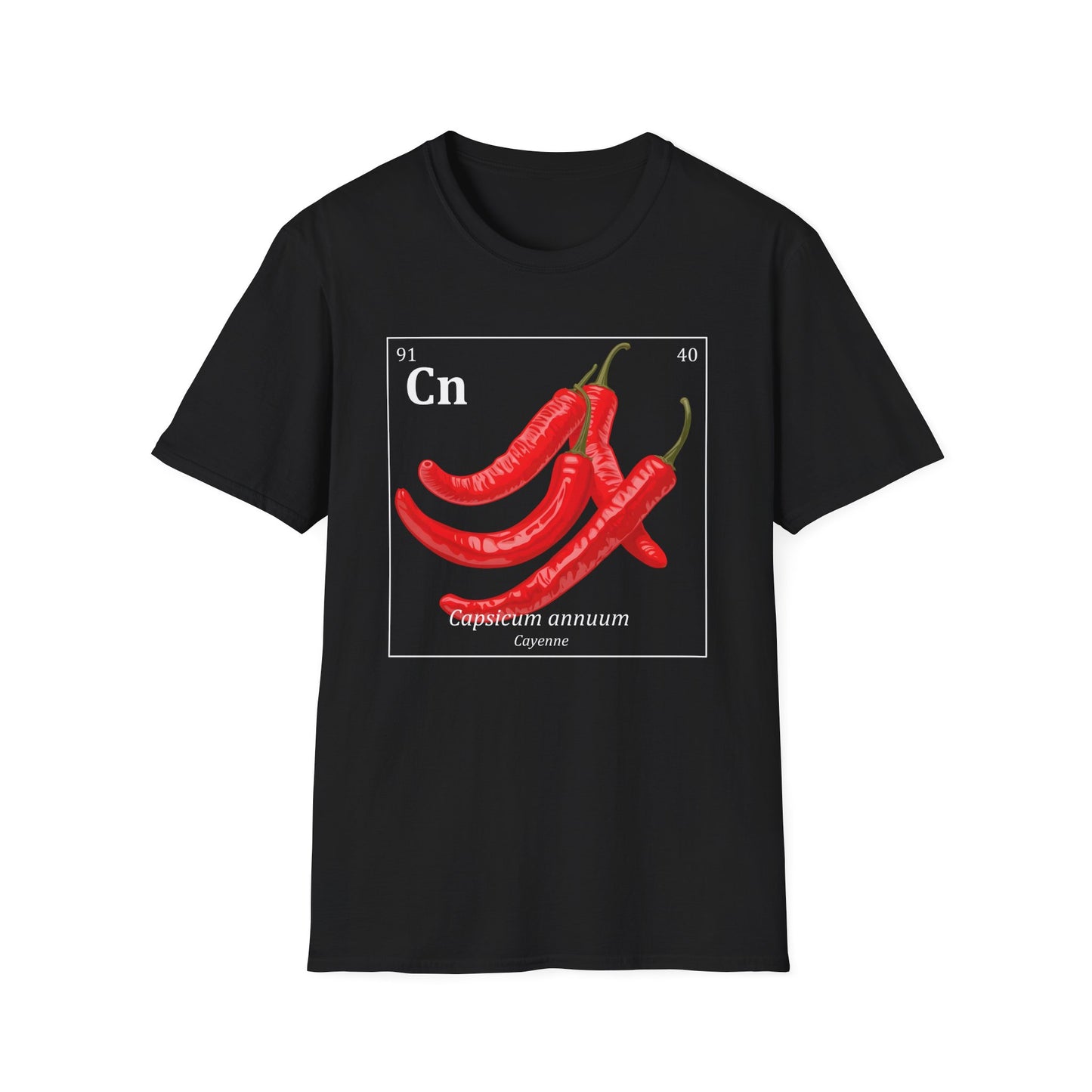 Periodic Table of Vegetables - Cayenne Peppers T-Shirt
