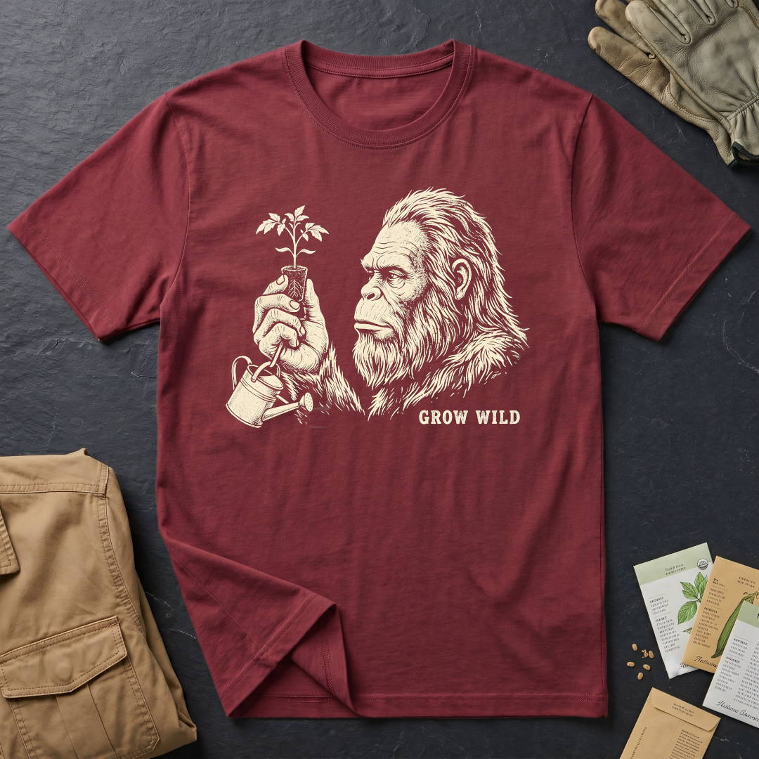 Bigfoot Growing Tomatoes T-Shirt
