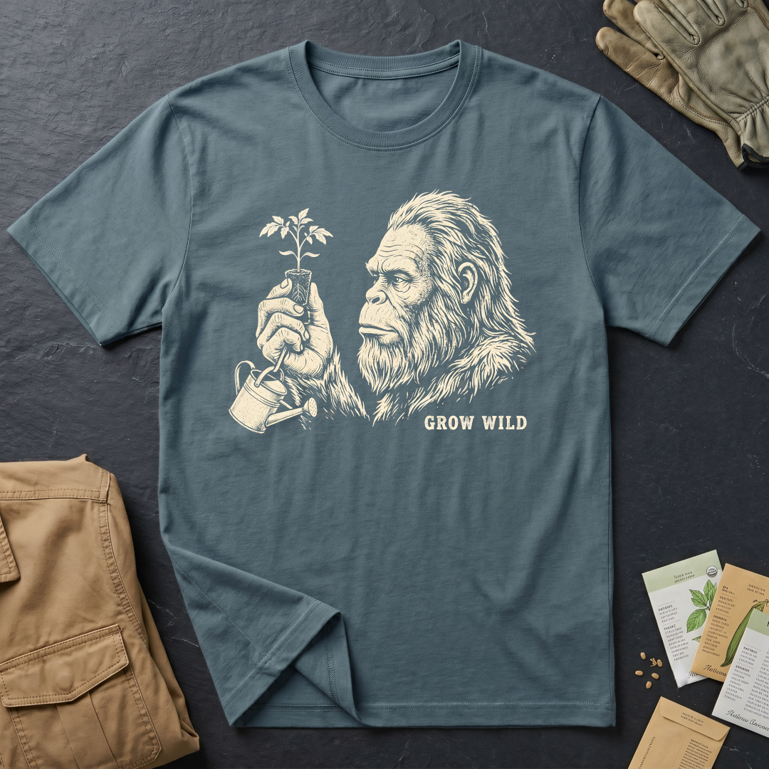 Bigfoot Growing Tomatoes T-Shirt