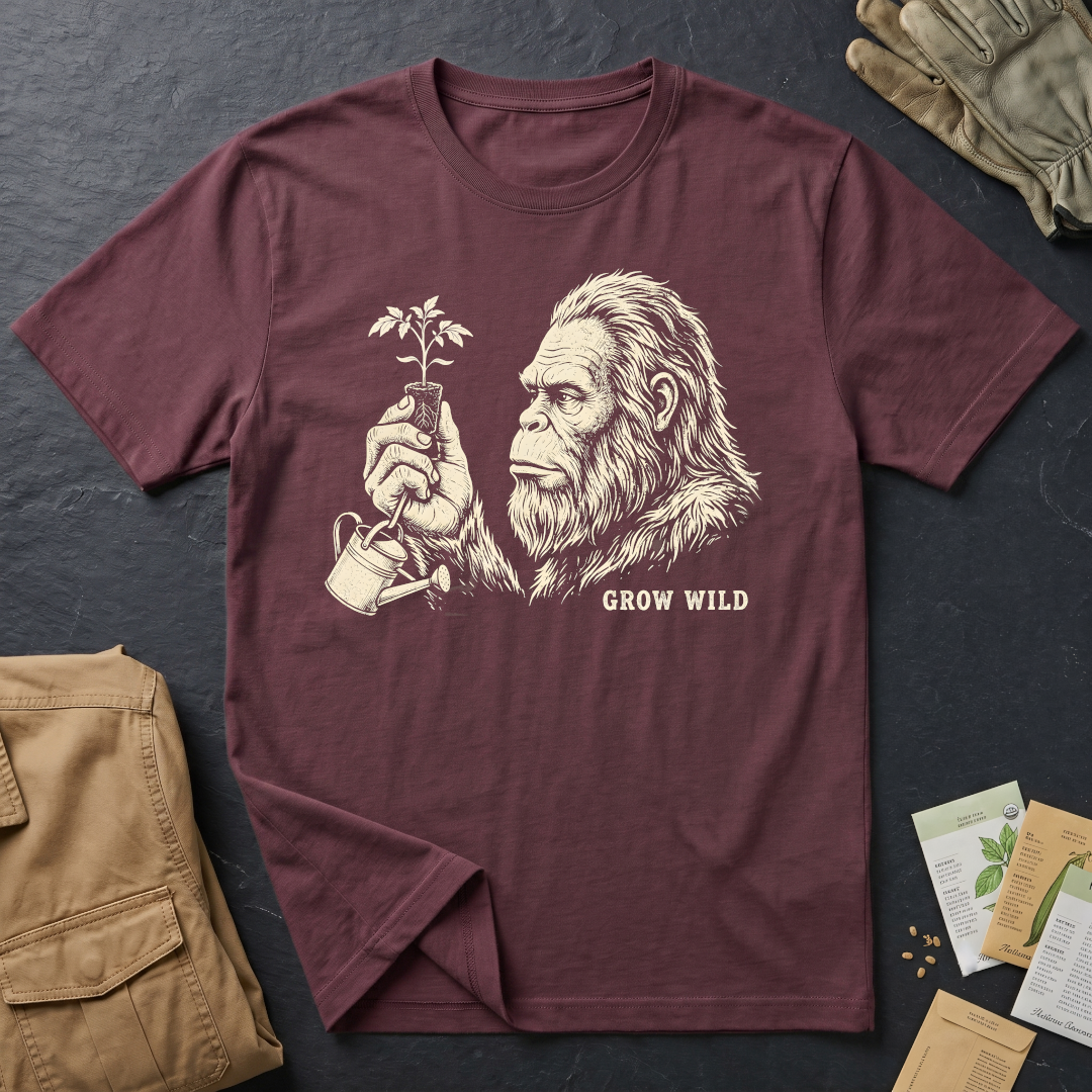 Bigfoot Growing Tomatoes T-Shirt