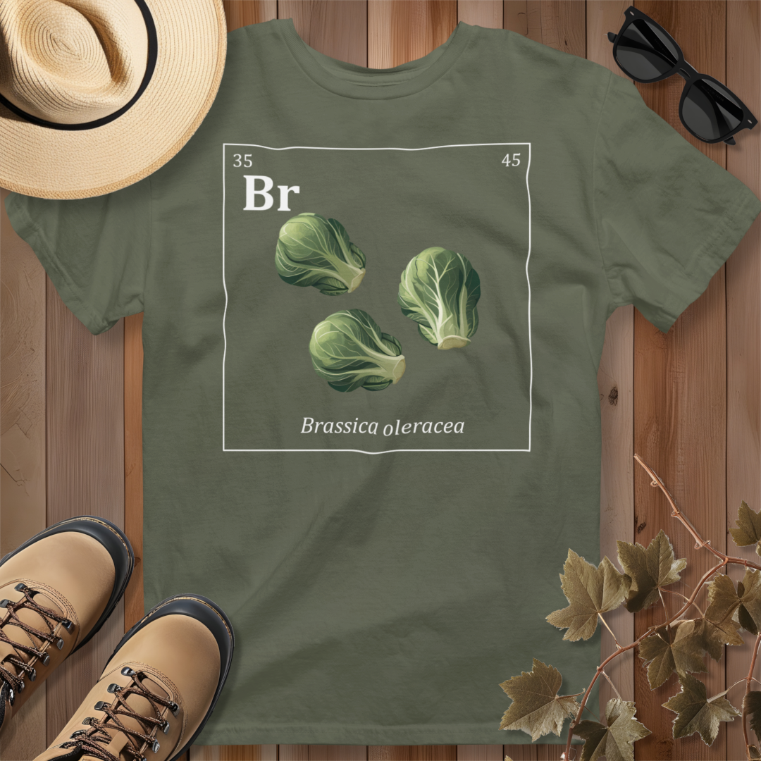 Periodic Table of Vegetables - Brussels Sprouts T-Shirt