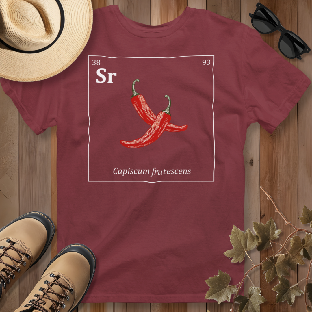 Periodic Table of Vegetables - Chili Peppers T-Shirt
