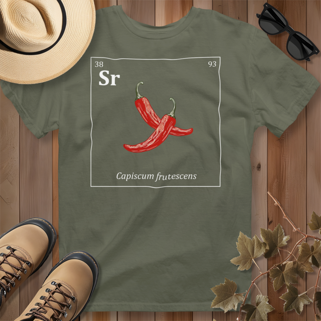 Periodic Table of Vegetables - Chili Peppers T-Shirt