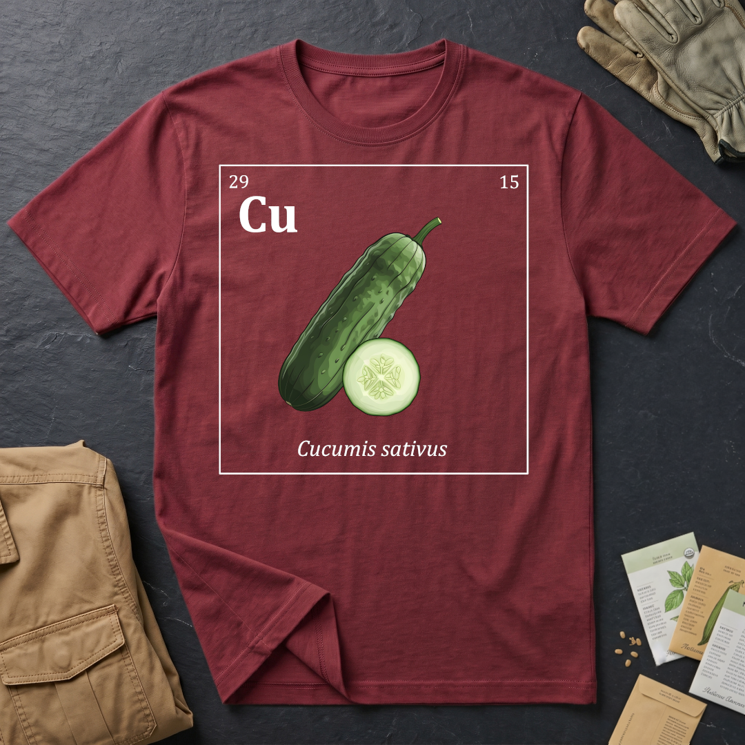 Periodic Table of Vegetables - Cucumber T-Shirt