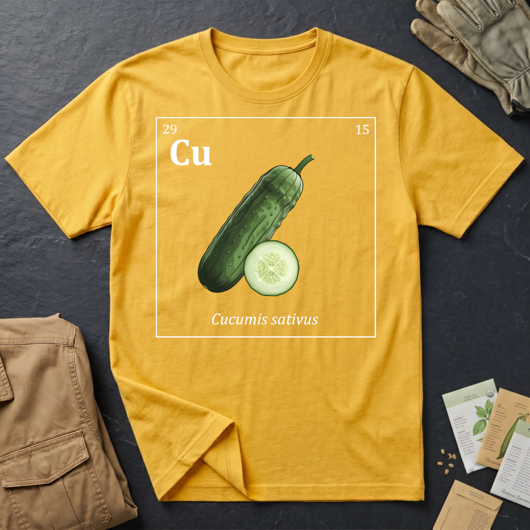 Periodic Table of Vegetables - Cucumber T-Shirt