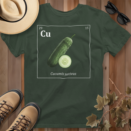 Periodic Table of Vegetables - Cucumber T-Shirt