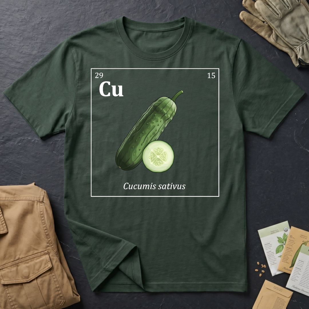 Periodic Table of Vegetables - Cucumber T-Shirt