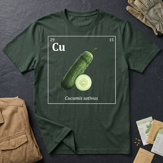 Periodic Table of Vegetables - Cucumber T-Shirt