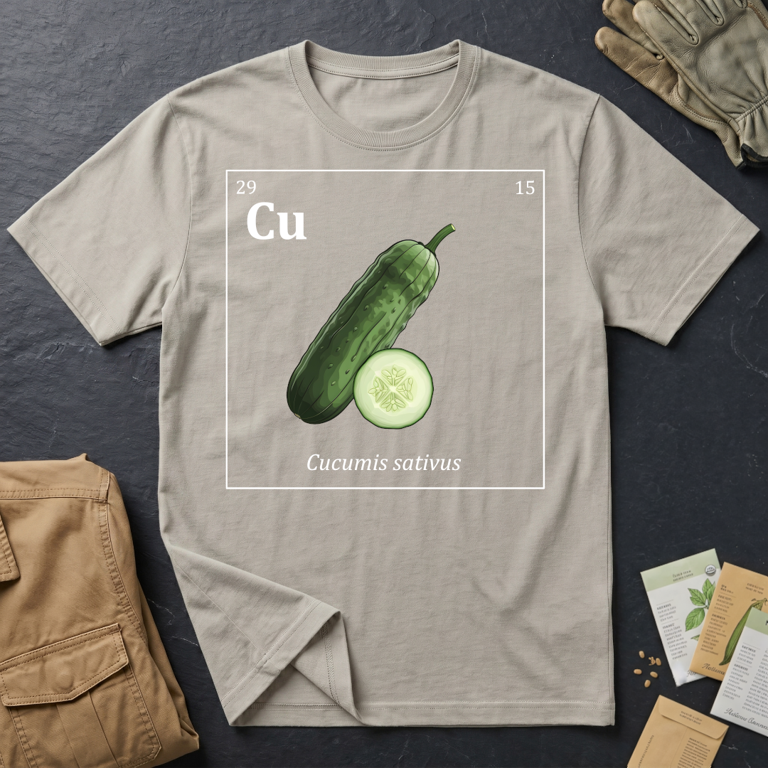 Periodic Table of Vegetables - Cucumber T-Shirt