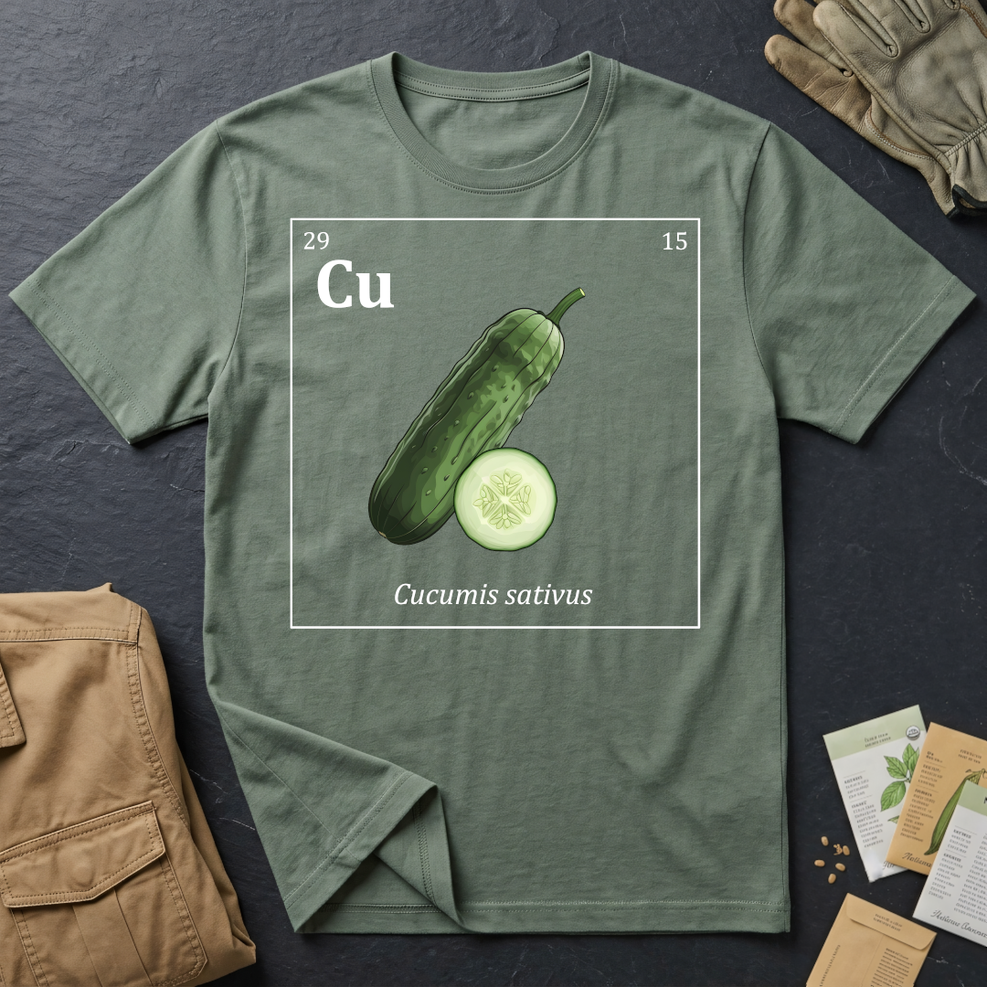 Periodic Table of Vegetables - Cucumber T-Shirt