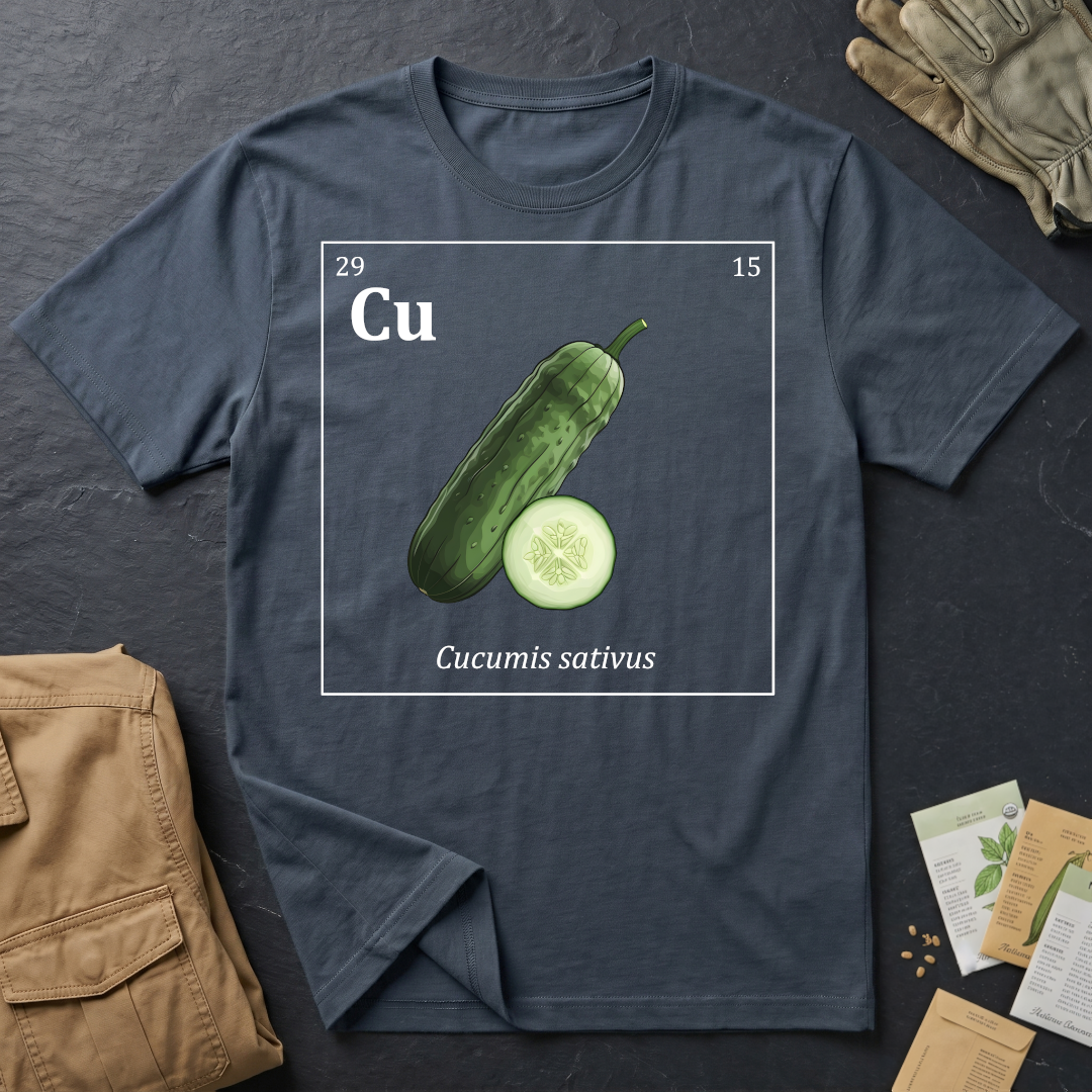 Periodic Table of Vegetables - Cucumber T-Shirt