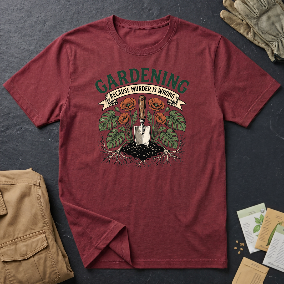 Gardening Because Murder is Wrong 2 T-Shirt