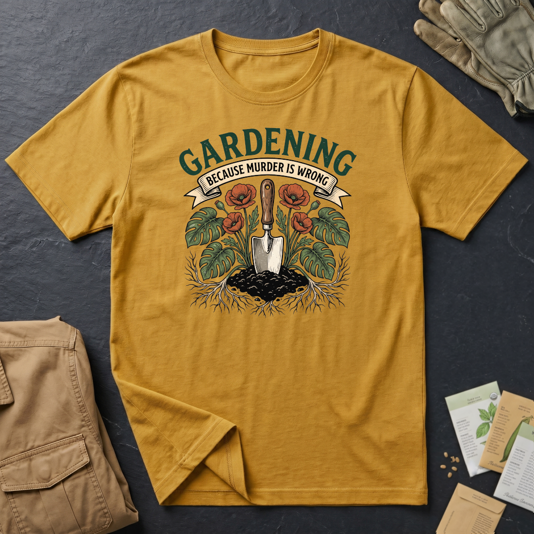 Gardening Because Murder is Wrong 2 T-Shirt