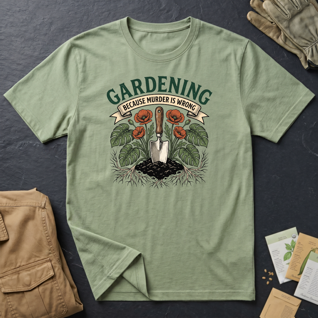 Gardening Because Murder is Wrong 2 T-Shirt